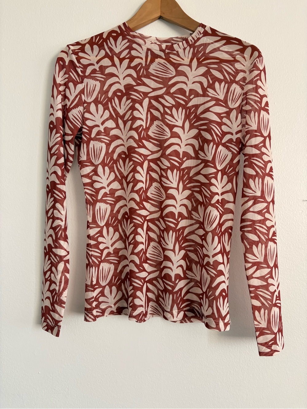 Long-Sleeve Mesh Top - Small